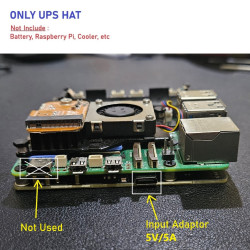 SUPTRONICS X1201 UPS Shield 5.1V 5A 2-Cell 18650 Batt Holder